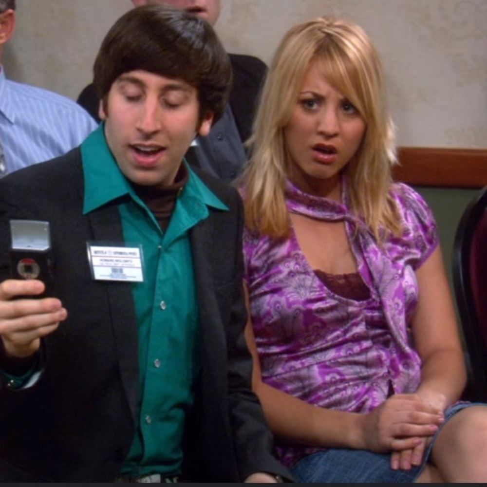 ASO The Big Bang Theory Penny Kaley Cuoco Early 2000s Y2K Feather Blouse Silk - Picture 9 of 9